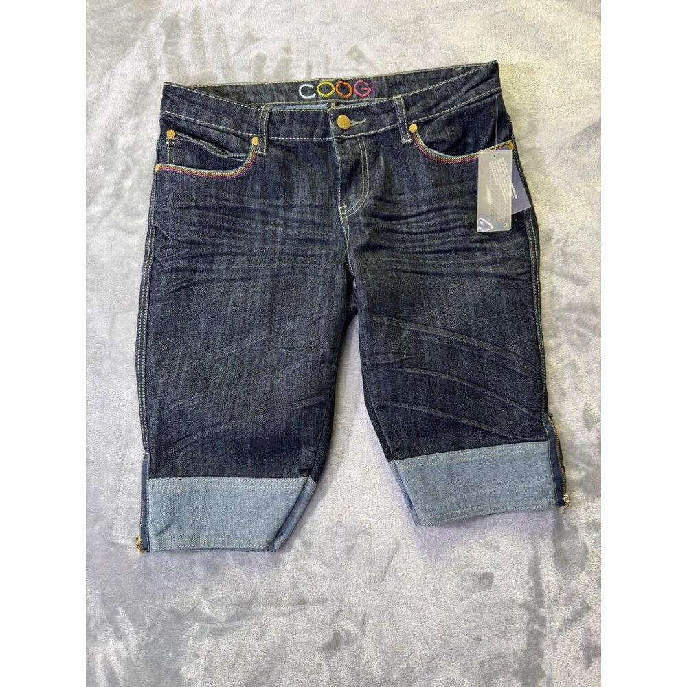 Coogi Womens shorts 9/10 Denim Bermuda Shorts Authentic Sexy Jeans Dark Wash